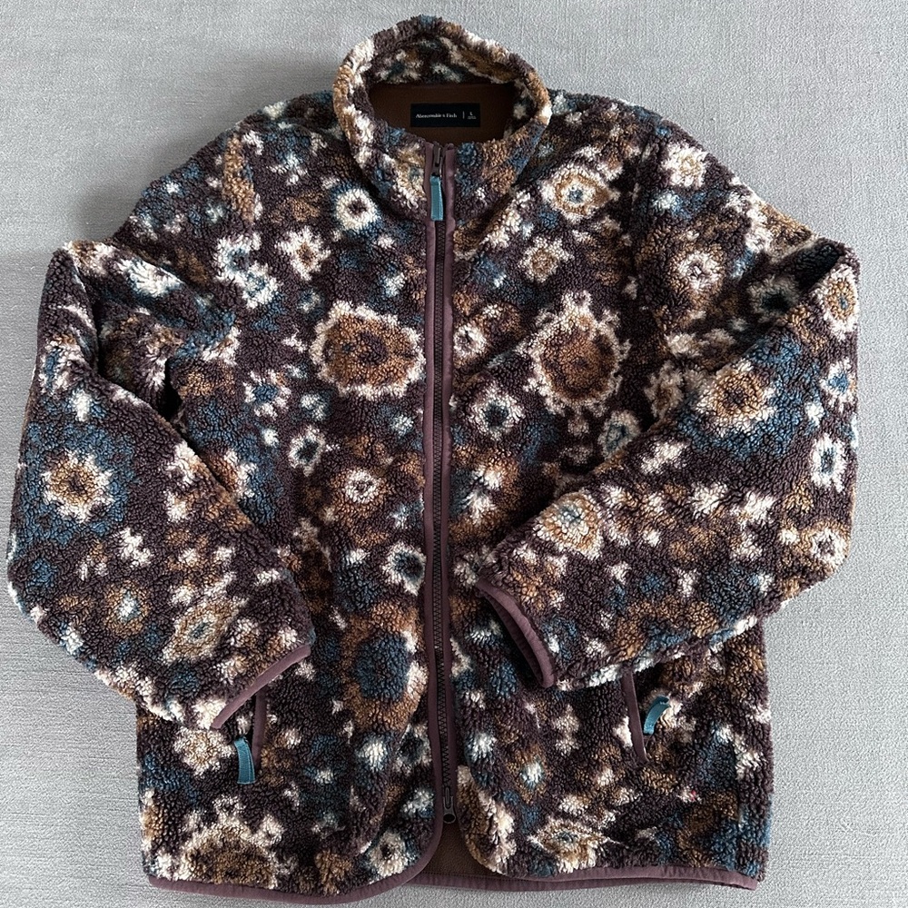 Abercrombie & Fitch Floral Fleece Jacket